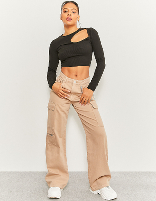 Twill cargo trousers | Alcott | Women's Trousers