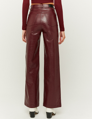VALAIZA ADERENTE - Leather trousers - lila/lilac - Zalando.de