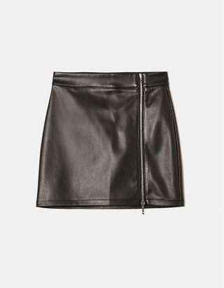 TALLY WEiJL, Φούστα Mini Faux Leather Μαύρη for Women