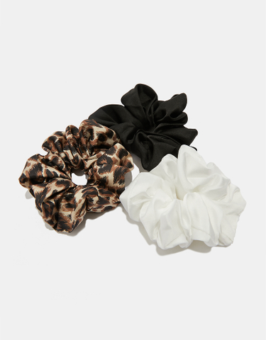 TALLY WEiJL, Pack of 3 Scrunchies with Leo Print for Women