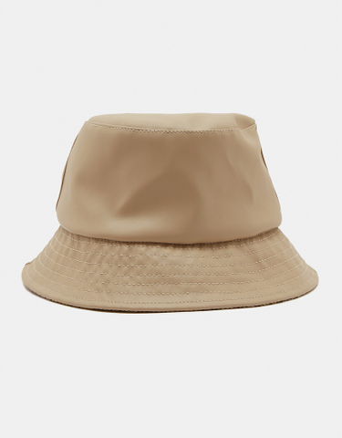 TALLY WEiJL, Beige Faux Leather Bucket Hat for Women