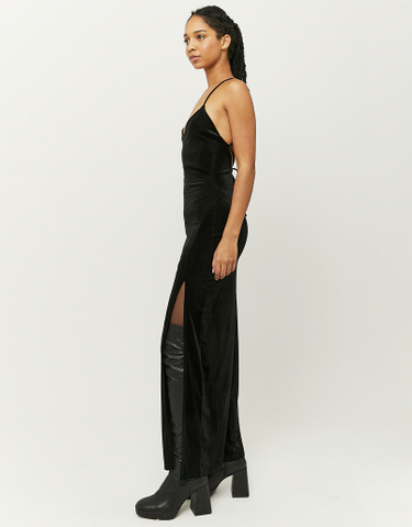 TALLY WEiJL, Robe Longue Dos nu en Velours Noire for Women