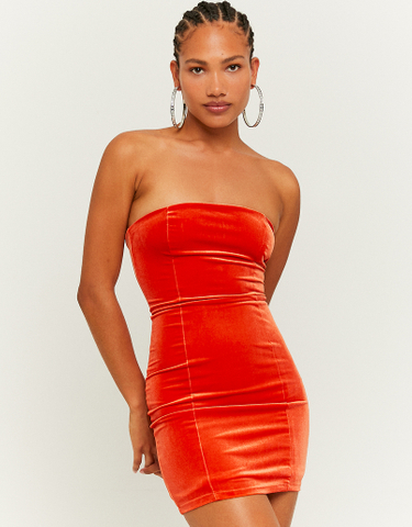 TALLY WEiJL, Robe Courte en Velours Rouge for Women