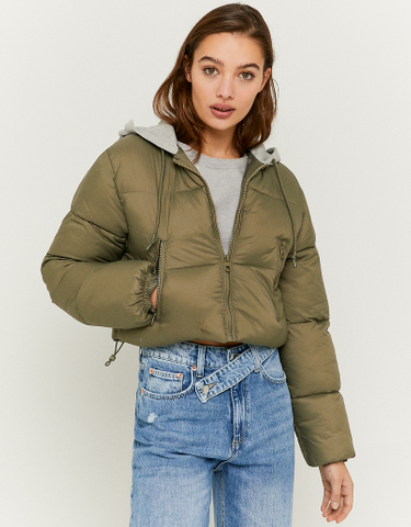 TALLY WEiJL, Hooded Cropped Puffer Jacket for Women