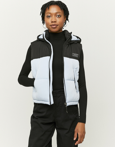 TALLY WEiJL, Blaue Ärmellose Steppjacke for Women