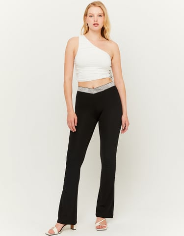 TALLY WEiJL, Flare Leggings mit Strass an der Taille for Women