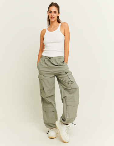 TALLY WEiJL, Pantalon Vert Parachute for Women