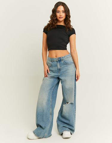 TALLY WEiJL, Mid Waist Palazzo Jeans for Women