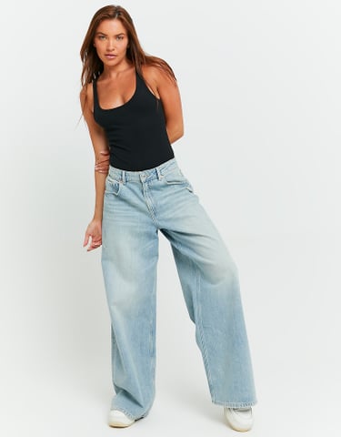 TALLY WEiJL, Mid Waist Palazzo Jeans for Women