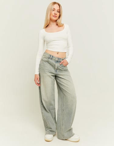 TALLY WEiJL, Mid Waist Skater Jeans for Women