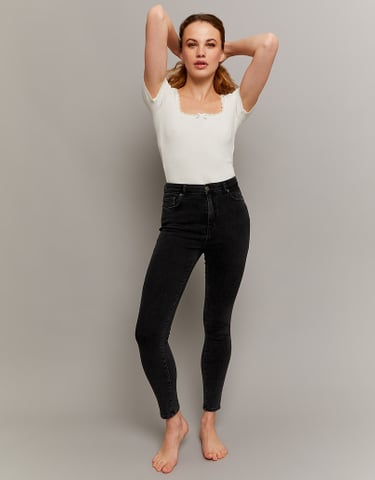 TALLY WEiJL, Black High Waist Skinny Jeans for Women