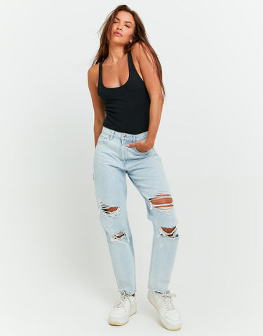 TALLY WEiJL, High Waist Destroy Mom Jeans for Women