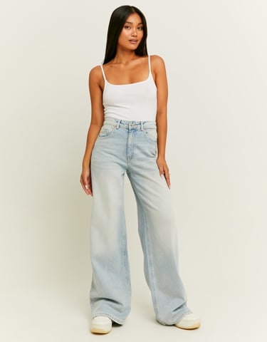 TALLY WEiJL, Jeans Wide Leg a Vita Alta for Women