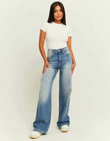 TALLY WEiJL, Jeans Wide Leg a Vita Alta for Women