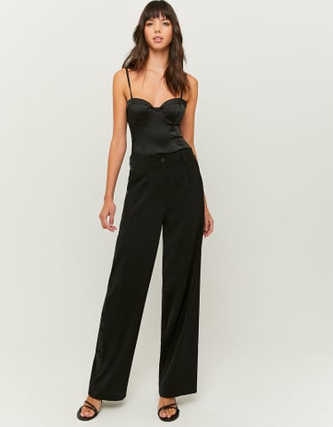 TALLY WEiJL, Black High Waist  Wide Leg Trousers for Women