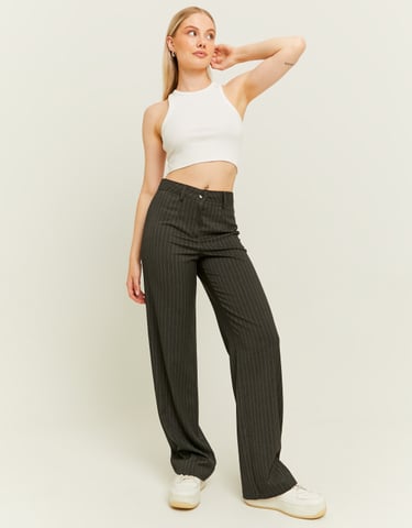 TALLY WEiJL, Pinstriped Straight Tailoring Trousers for Women