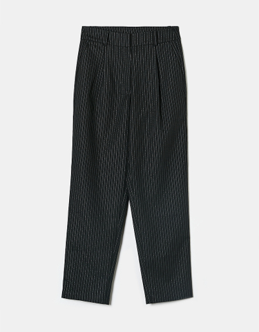 TALLY WEiJL, Black Trousers with Glitter Stripes for Women