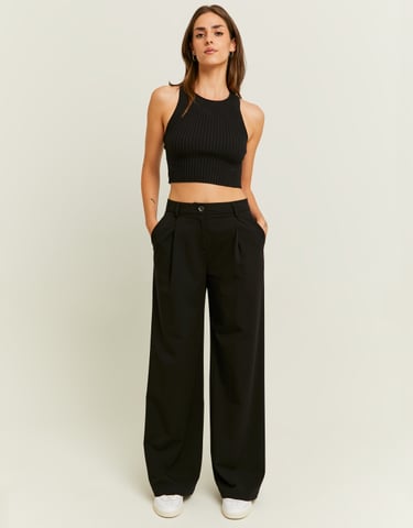 TALLY WEiJL, Black Wide Leg Trousers for Women