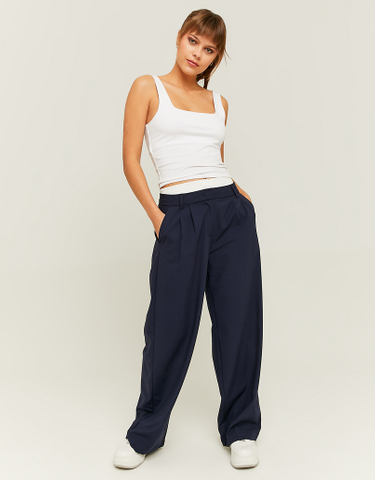 TALLY WEiJL, Blue Mid Waist Loose Trousers for Women