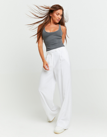 TALLY WEiJL, Pantalon Blanc Taille Haute for Women