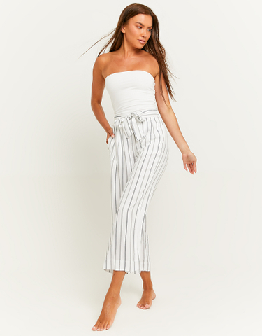 TALLY WEiJL, Striped Wide Leg Trousers with Elastic Waist for Women