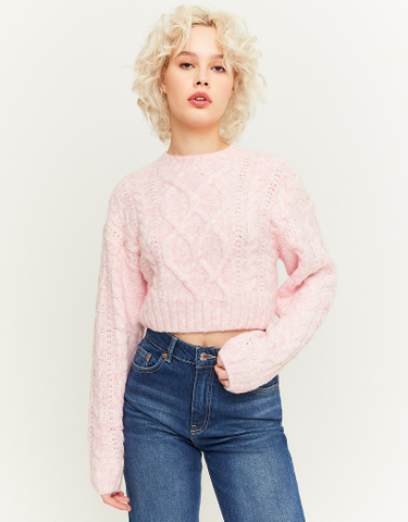 TALLY WEiJL, Pink Cable Knit Jumper for Women