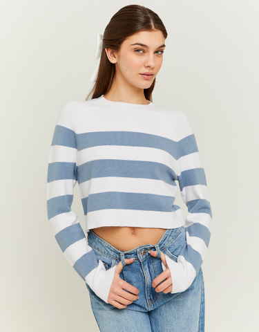 TALLY WEiJL, Weiss Gestreifter Pullover for Women