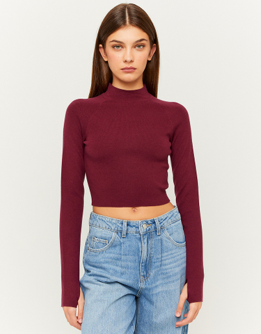 TALLY WEiJL, Pull en maille bourgogne for Women