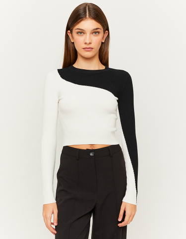 TALLY WEiJL, Pull en maille noir et blanc for Women