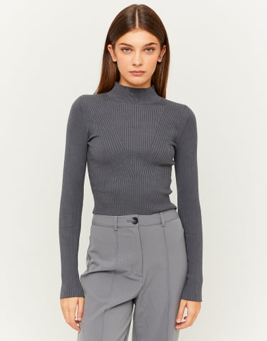 TALLY WEiJL, Grauer fitted strickpullover for Women