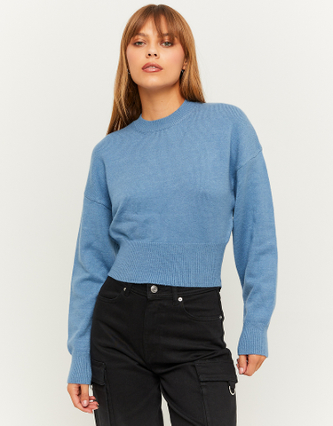 TALLY WEiJL, Blue Loose Cropped Jumper for Women