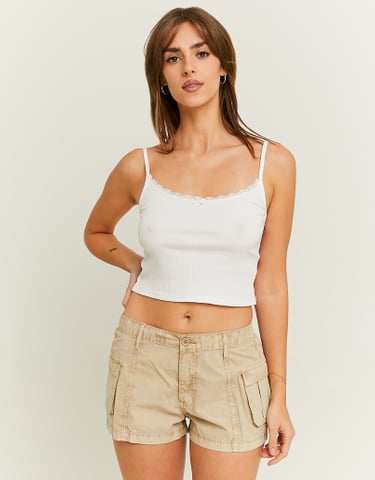 TALLY WEiJL, Low Waist Mini Cargo Shorts for Women