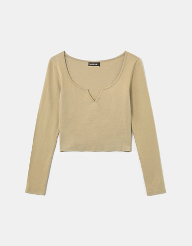 TALLY WEiJL, Beige Basic T-Shirt for Women