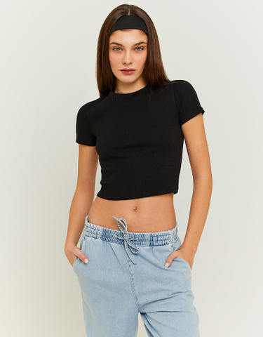 TALLY WEiJL, T-Shirt Court Manches Courtes Noir for Women