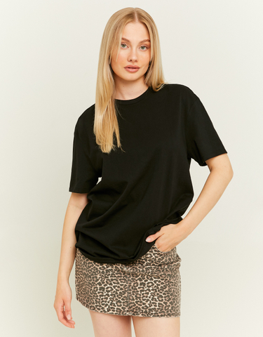 TALLY WEiJL, T-Shirt Noir Basique Oversize for Women