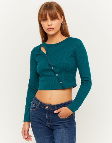 TALLY WEiJL, Geripptes Top mit Cut Out for Women