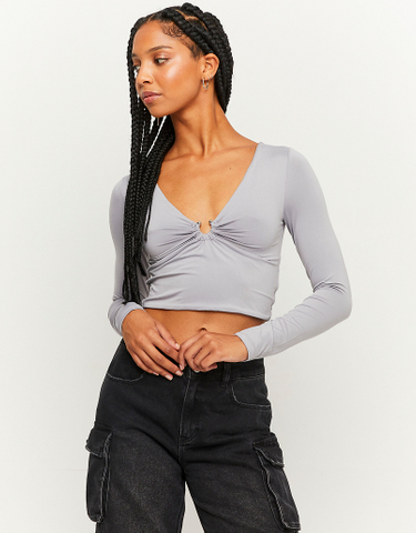 TALLY WEiJL, Ruched Cropped Top for Women