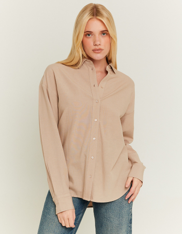 TALLY WEiJL, Camicia di Lino Oversize Beige for Women