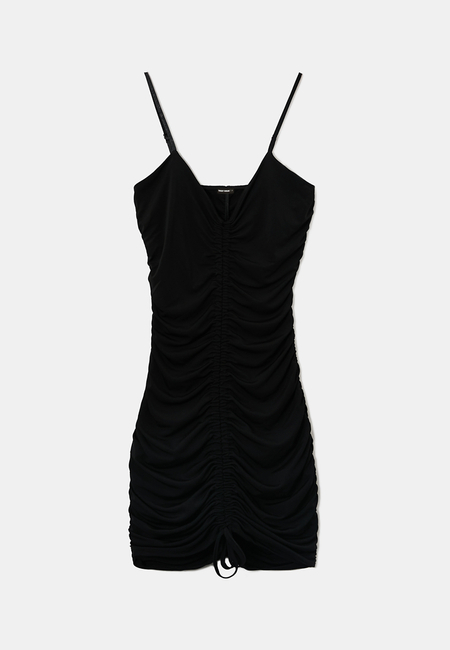 TALLY WEiJL, Black Ruched Party Dress  for Women