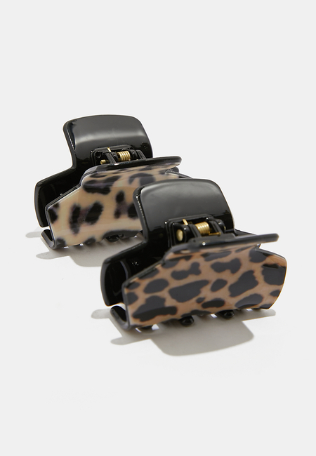 TALLY WEiJL, Set di 2 Pinze per Capelli con Stampa Leopardata for Women