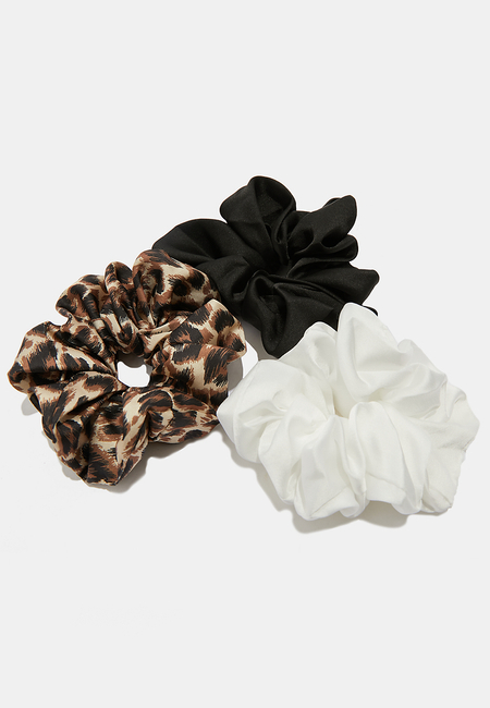 TALLY WEiJL, Pack of 3 Scrunchies with Leo Print for Women