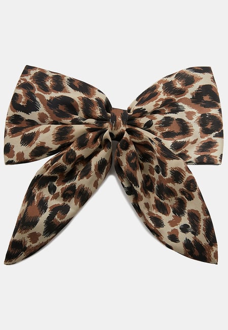 TALLY WEiJL, Leo Print Hair Bow for Women