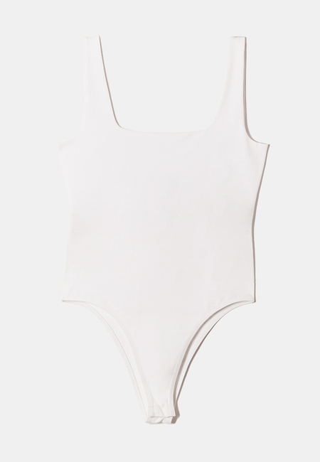 TALLY WEiJL, White Basic Bodysuit for Women