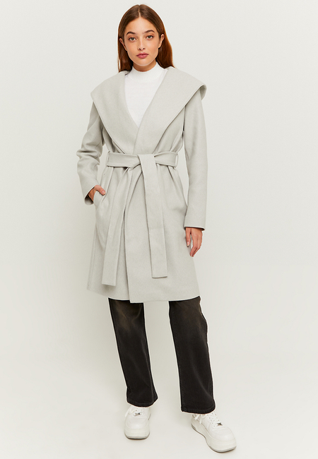 TALLY WEiJL, Grauer Coat mit Gürtel for Women