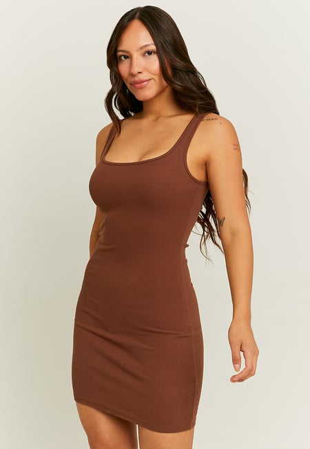 TALLY WEiJL, Robe Courte Brune Moulante for Women