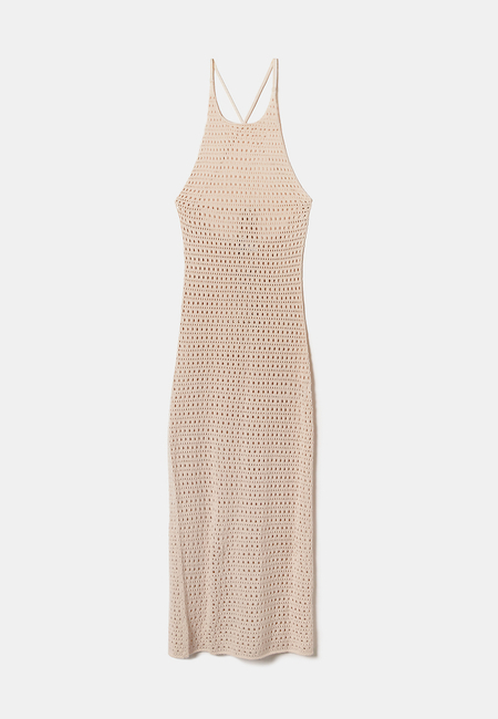 TALLY WEiJL, Φόρεμα Crochet Maxi Μπεζ for Women