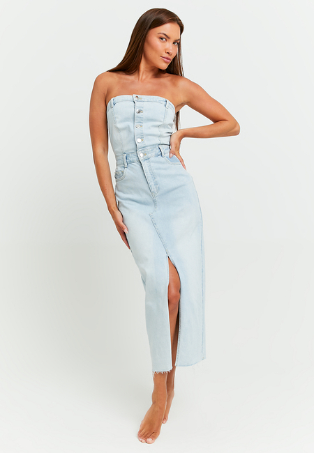 TALLY WEiJL, Robe Bleue Ajustée en Jean for Women