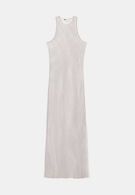 TALLY WEiJL, Grey Maxi Net Dress with Strass for Women