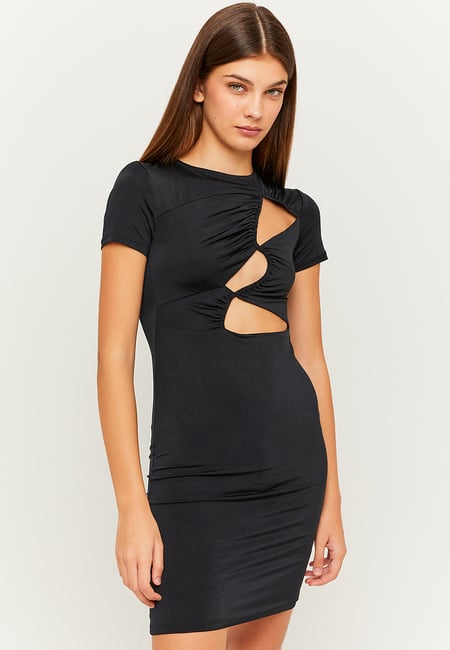 TALLY WEiJL, Robe courte courte noire avec découpe au dos for Women