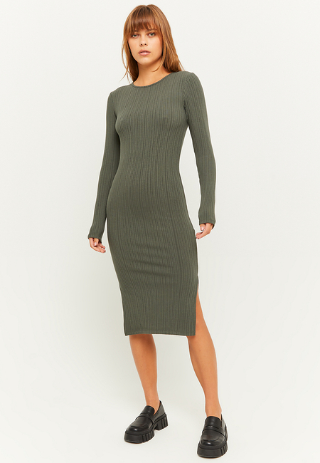 TALLY WEiJL, Green Fitted Midi Dress for Women